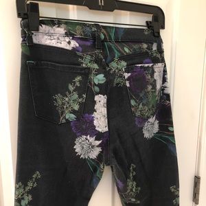 J Brand Floral Print Black Jeans